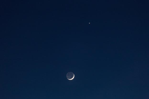 Mond und Venus